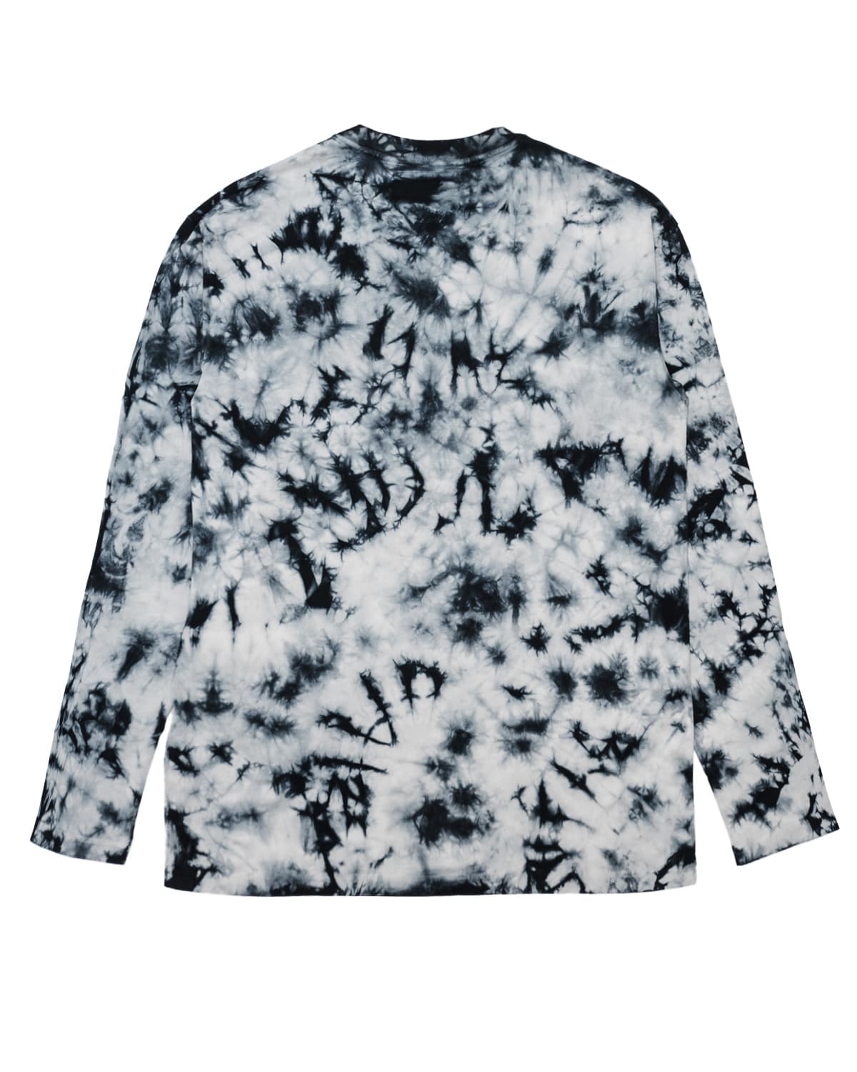 Sliced Logo Tie Dye Long Sleeve Tee (Black/White)