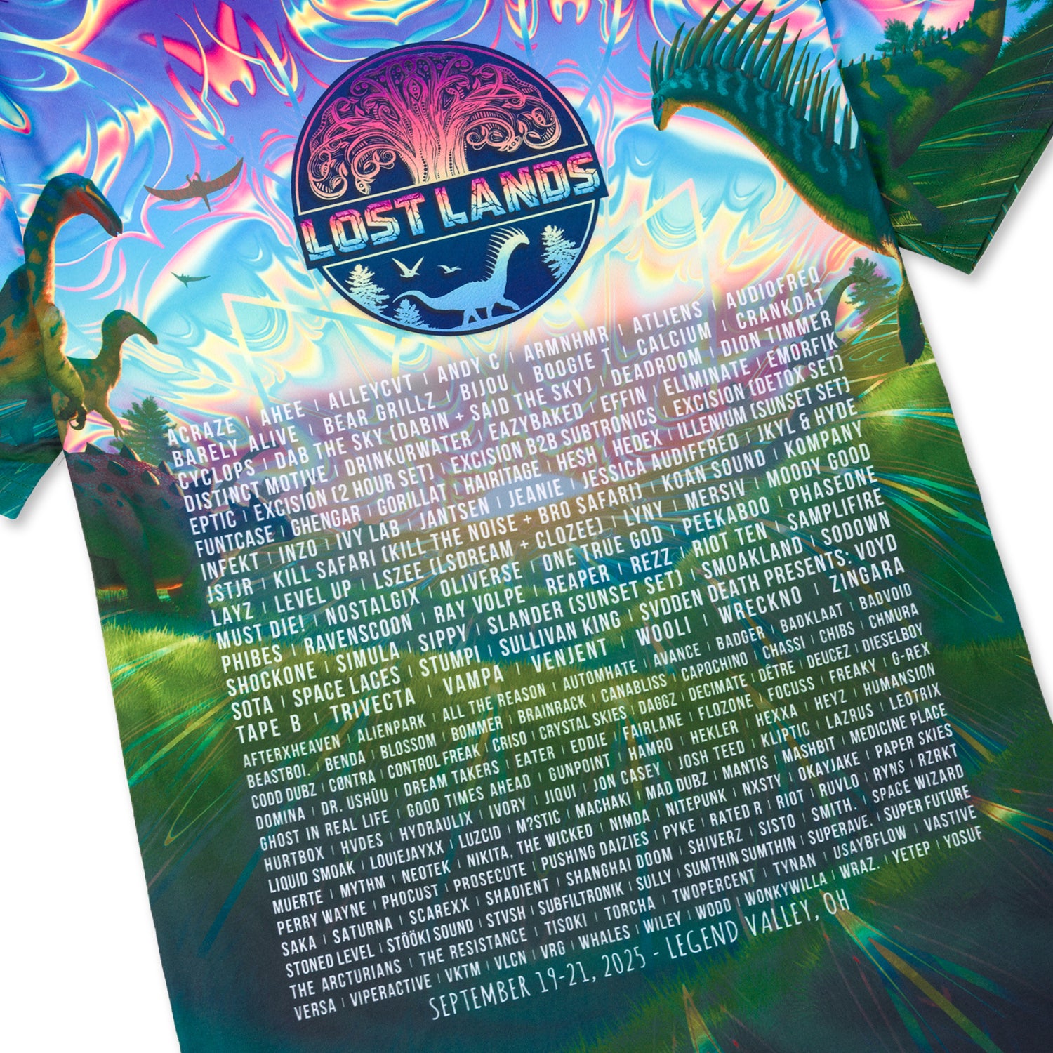 Lost Lands Sublimated Lineup Tee 2025