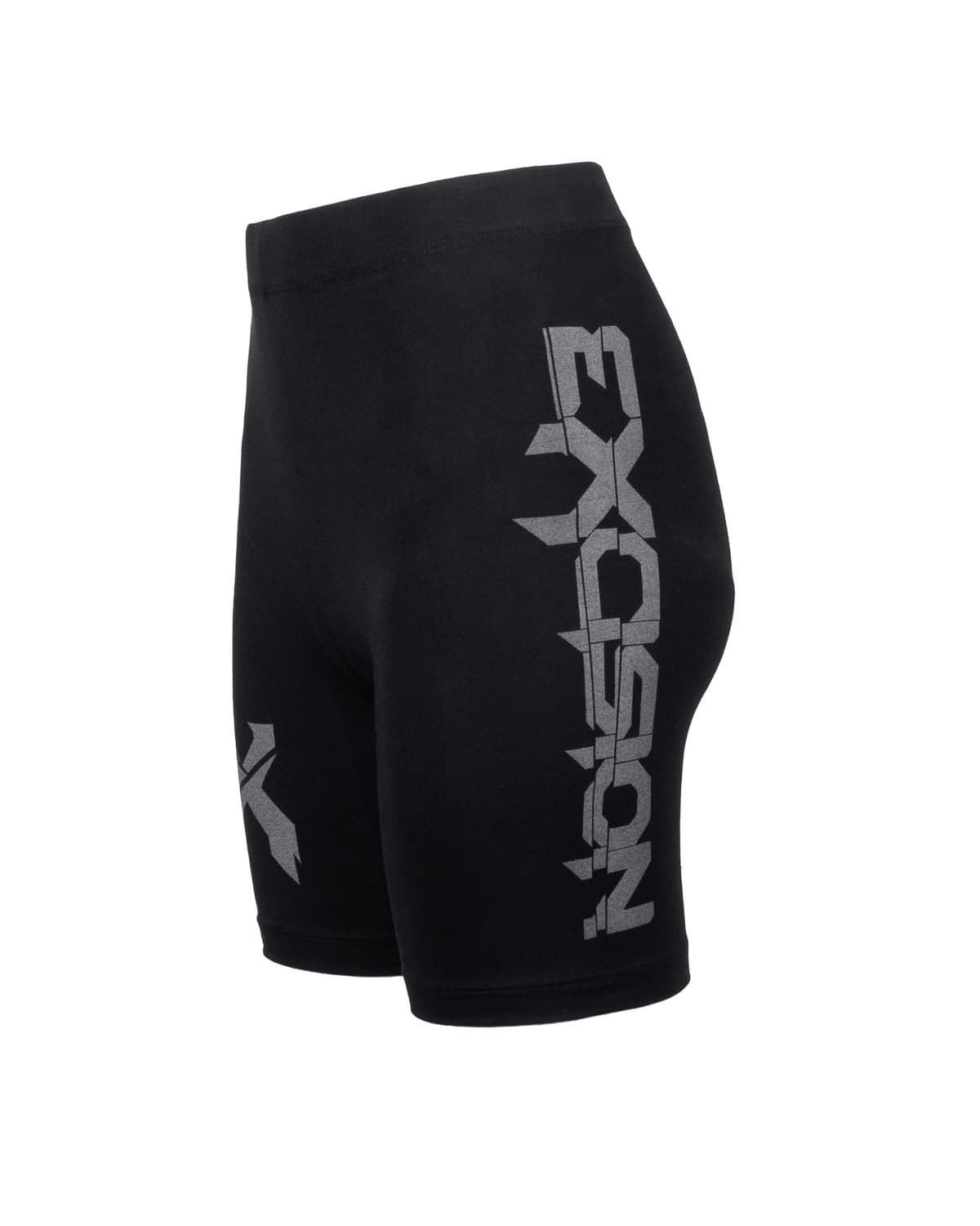 Sliced Logo Women's Reflective Bike Shorts (Black) Excision