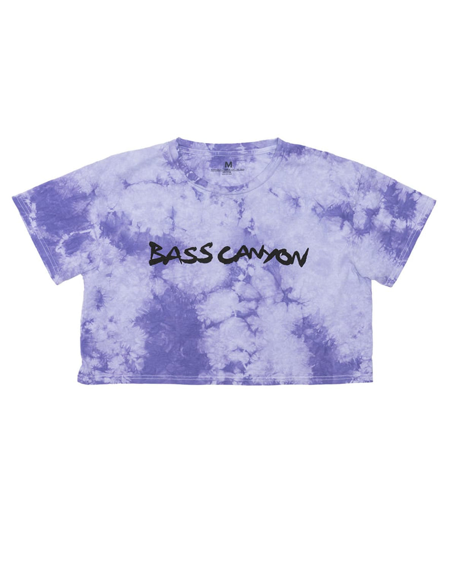 Bass Canyon Women's Tie Dye Cropped Tee (Purple)
