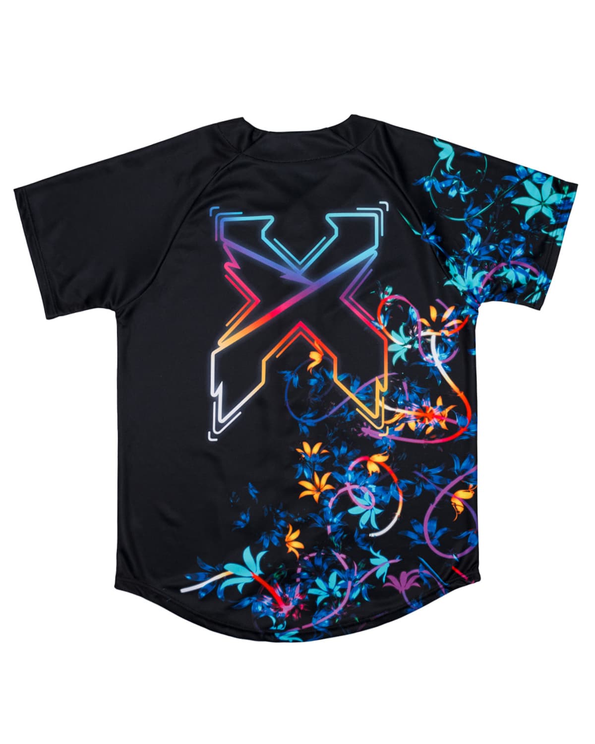 Excision Floral Baseball Jersey (Black) - Excision