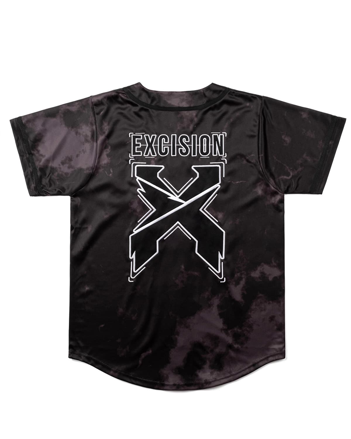 Headbanger Tie Dye Baseball Jersey (Black)