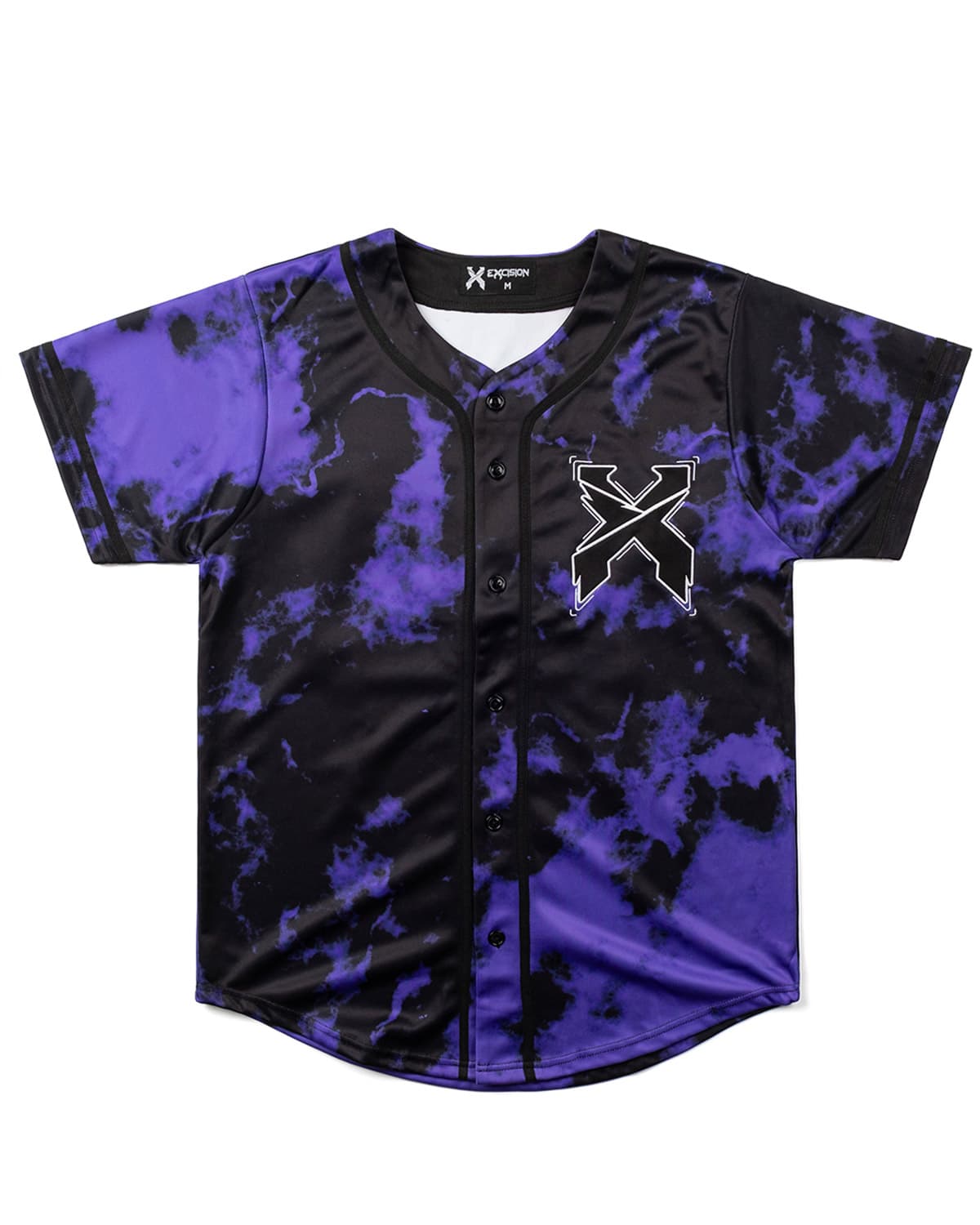 Headbanger Tie Dye Baseball Jersey (Purple)
