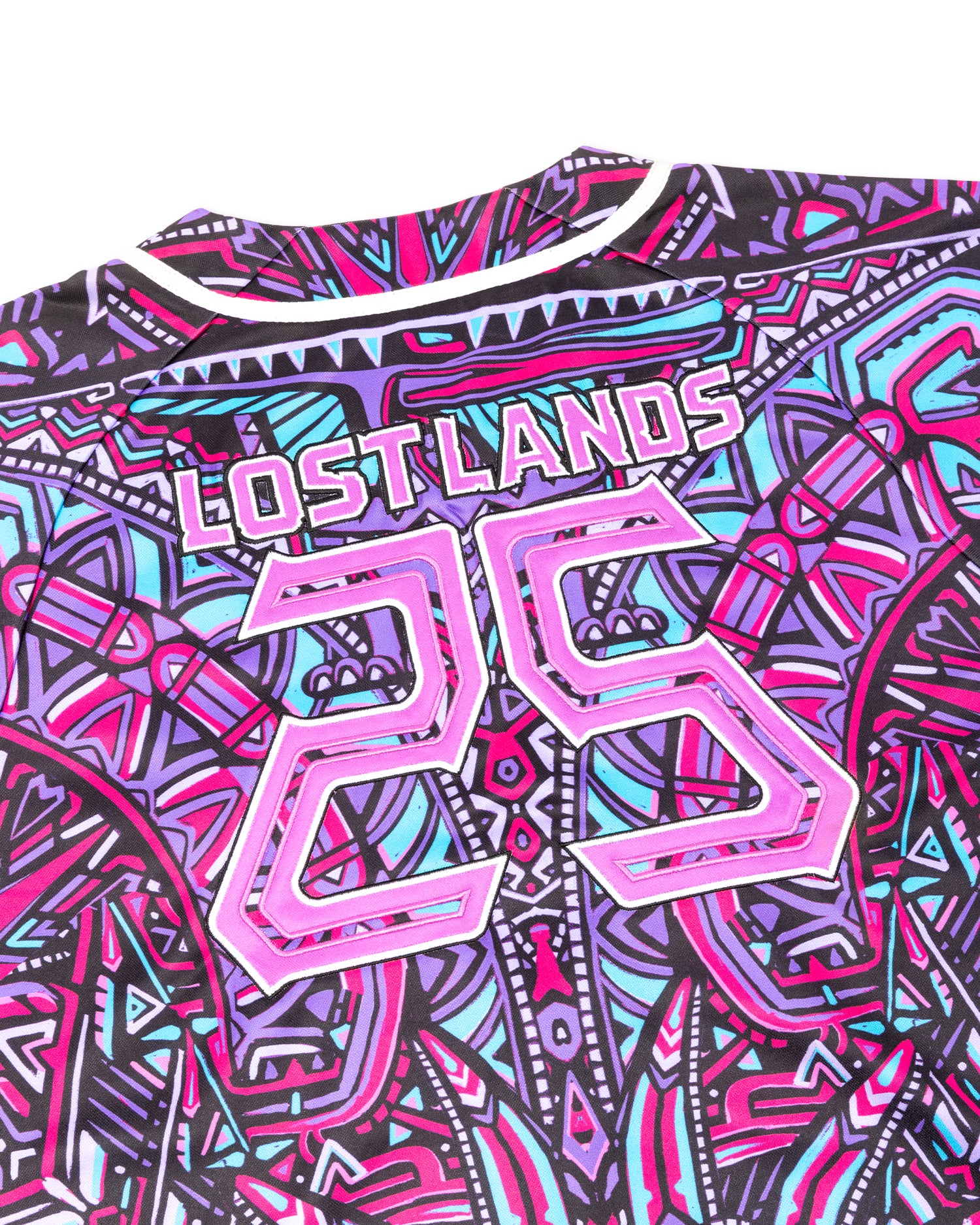Lost Lands Baseball Jersey - Pink Blue