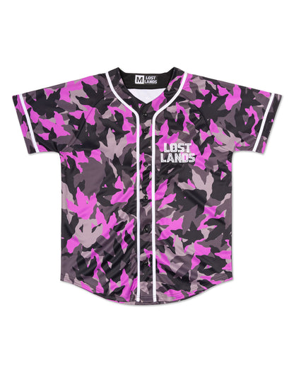 Lost Lands Baseball Jersey - Purple/Black Camo