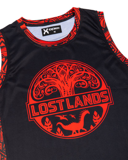 Lost Lands Basketball Jersey - Black Red