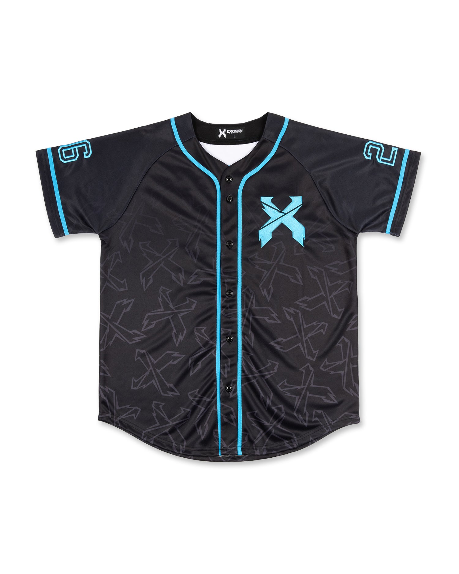 Excision Thunderdome Baseball Jersey Black/Teal