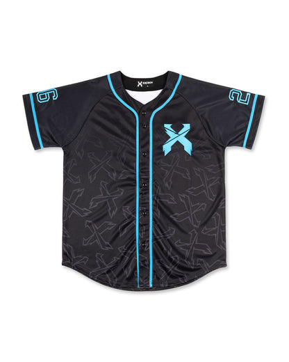 Excision Thunderdome Baseball Jersey Black/Teal