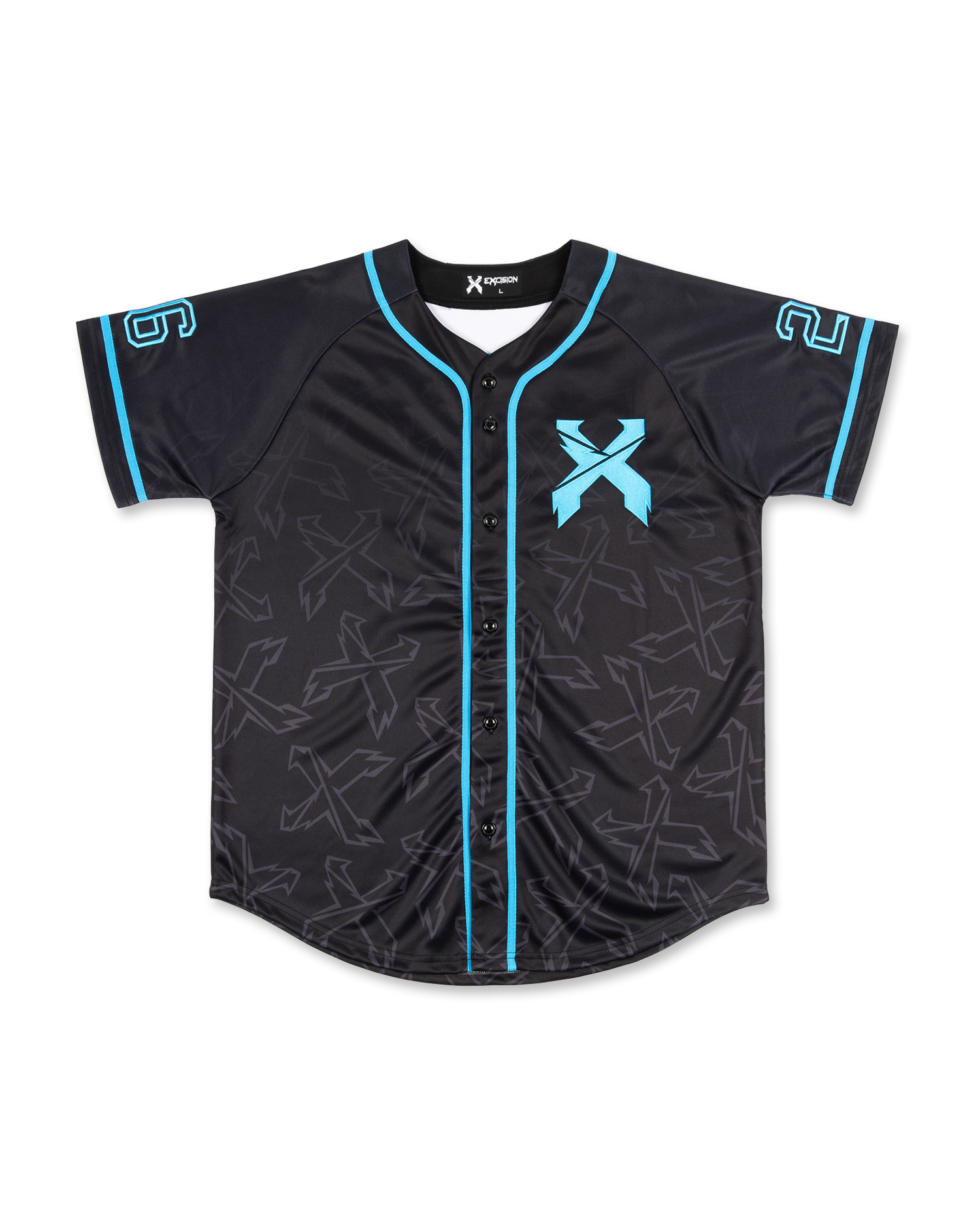 Excision Thunderdome Baseball Jersey Black/Teal
