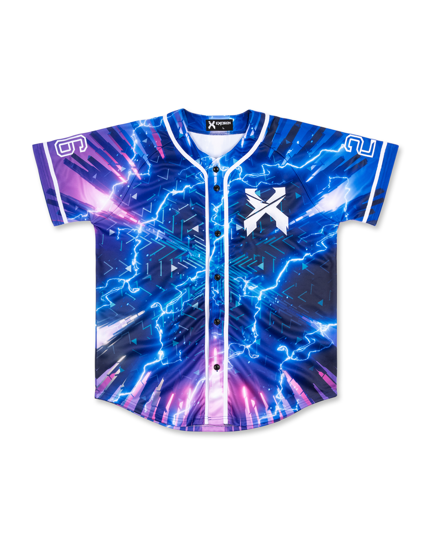 Excision Thunderdome Lightning Bolt Baseball Jersey