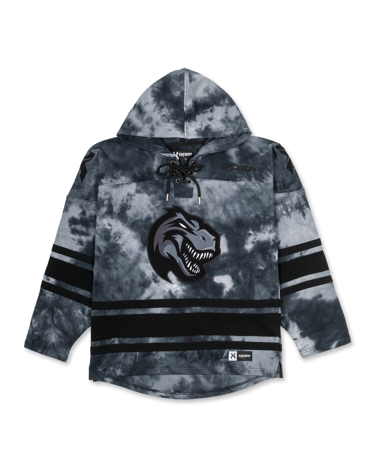 Black Tie Dye Lacer Hoodie