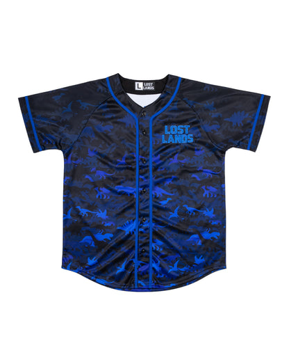 Lost Lands Blue Dino Baseball Jersey - Excision