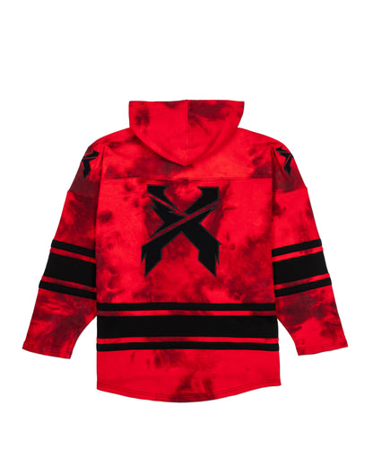 Rex Lacer Hoodie - Red Tie Dye - Excision