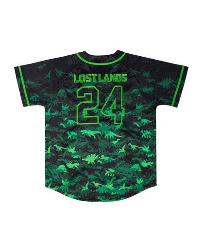 Lost Lands Green Dino Baseball Jersey - Excision