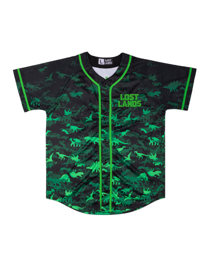 Lost Lands Green Dino Baseball Jersey - Excision