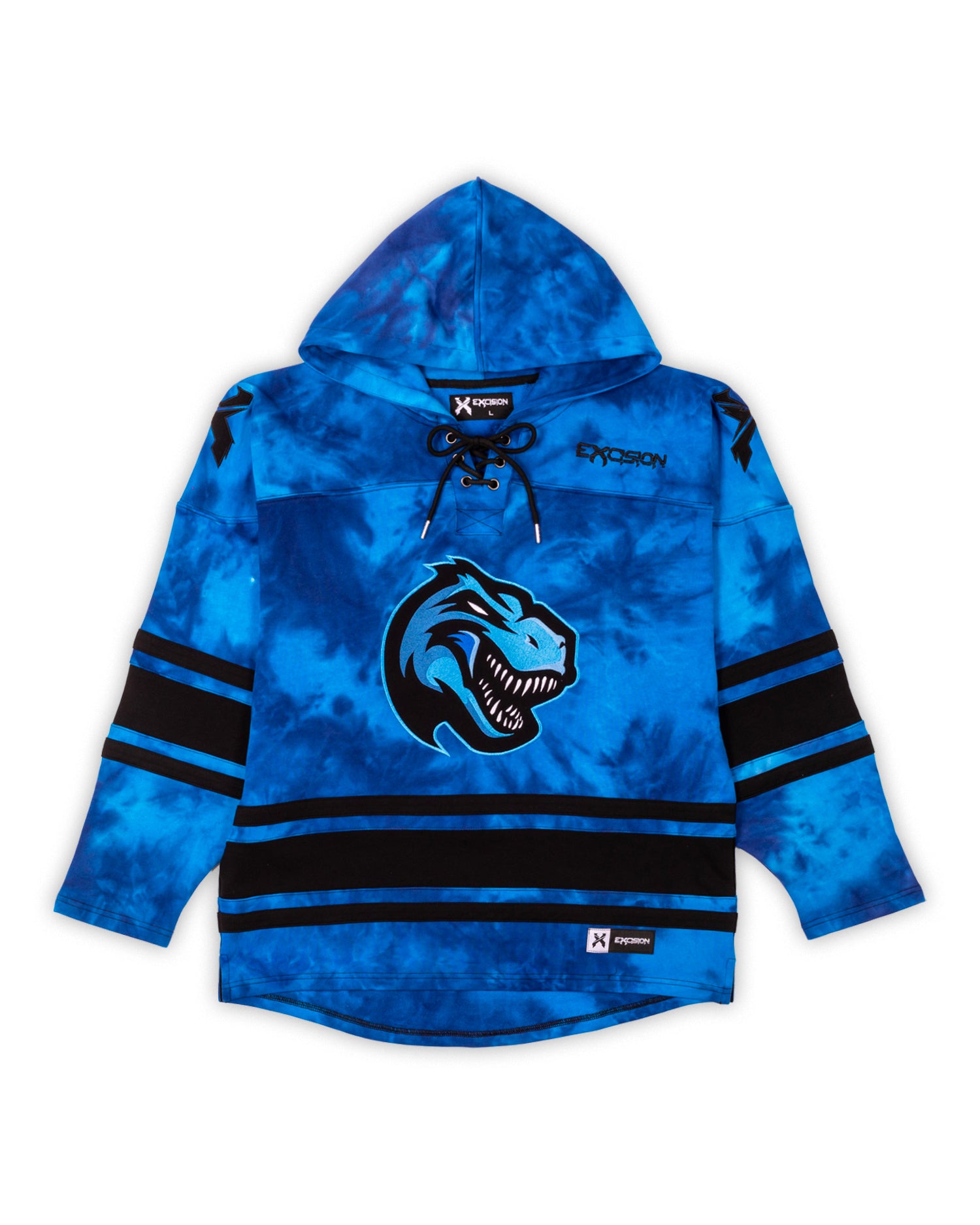 Blue Tie Dye Lacer Hoodie