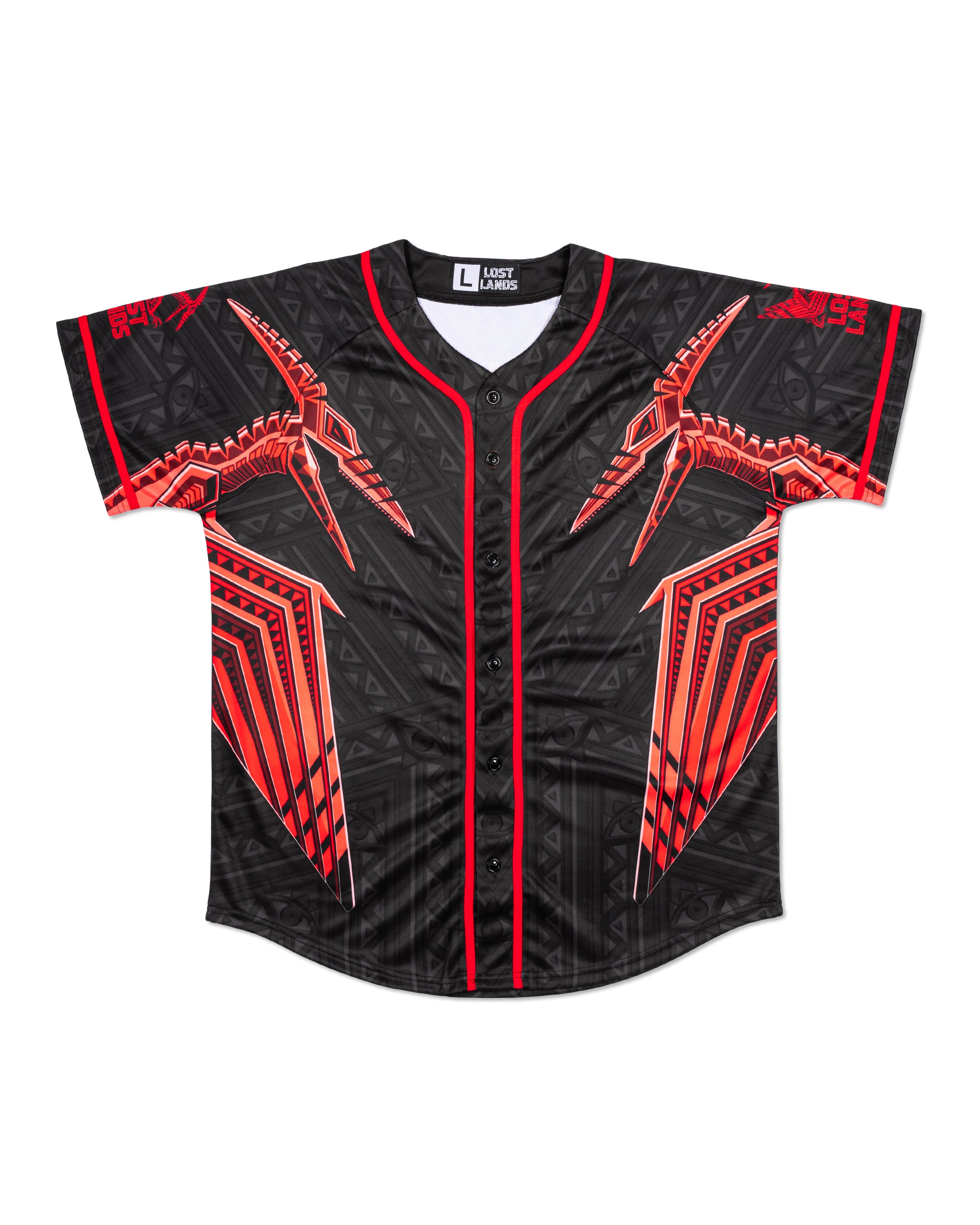 Lost Lands Pterodactyl Red Baseball Jersey - Excision