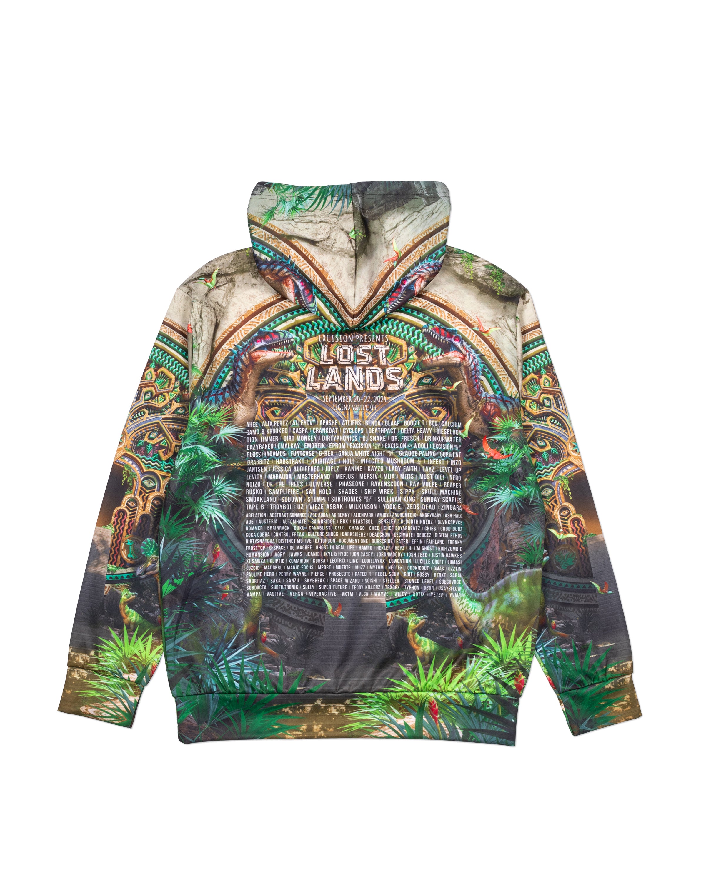 Lost Lands 2024 Sublimated Lineup Hoodie - Excision