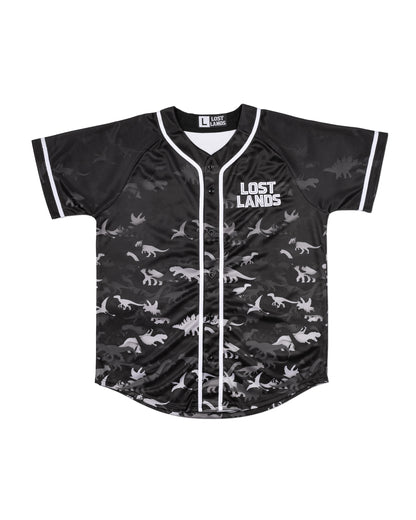 Lost Lands B&W Dino Baseball Jersey - Excision