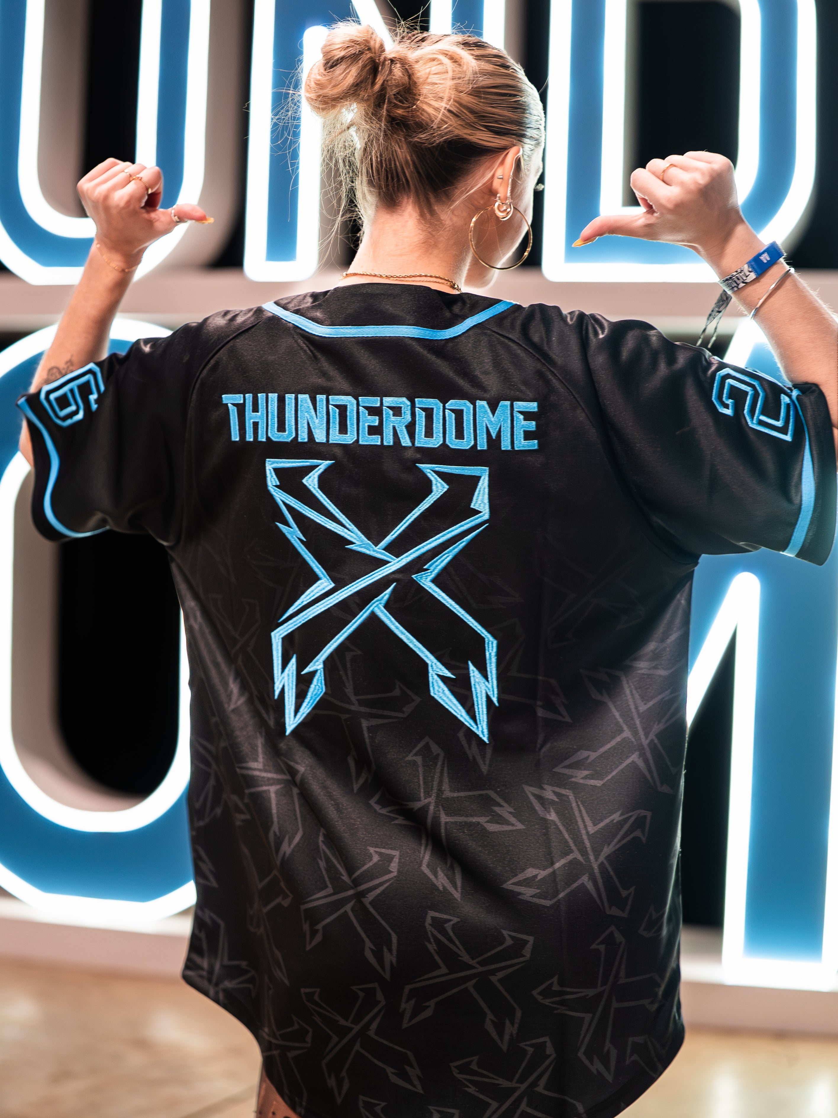 Excision Thunderdome Baseball Jersey Black/Teal