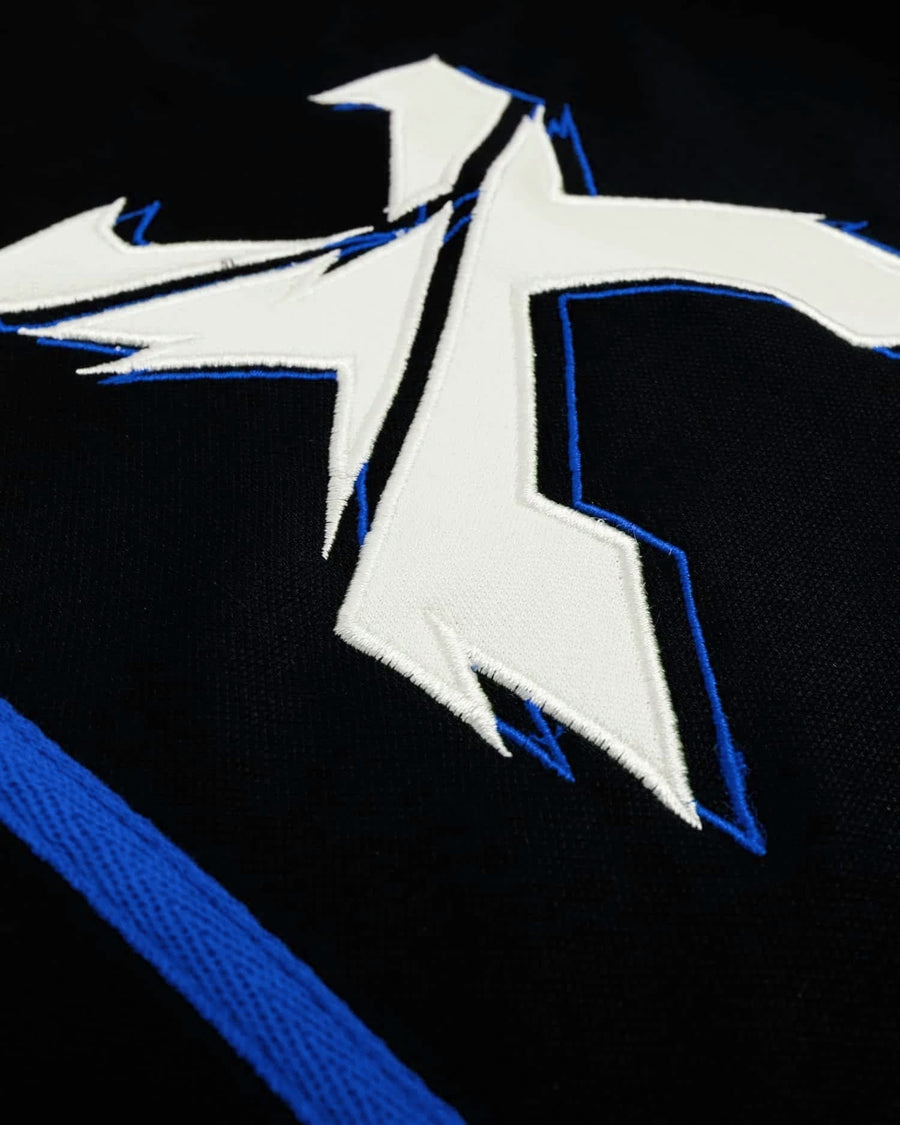 Headbanger Baseball Jersey (Black/Blue)