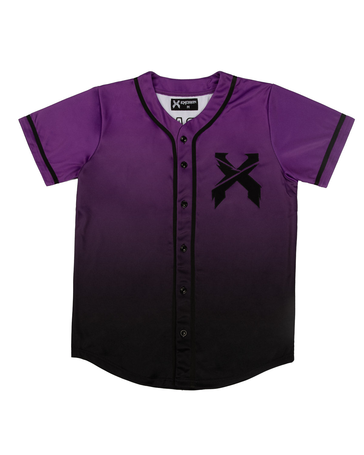 Headbanger Baseball Jersey (Purple/Black Gradient) - Excision