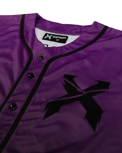 Headbanger Baseball Jersey (Purple/Black Gradient) - Excision