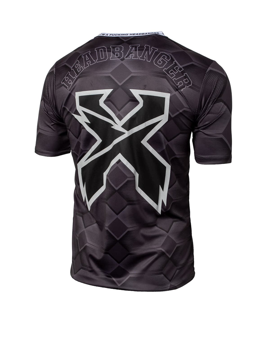 Headbanger Reflective Soccer Jersey (Black/Grey)