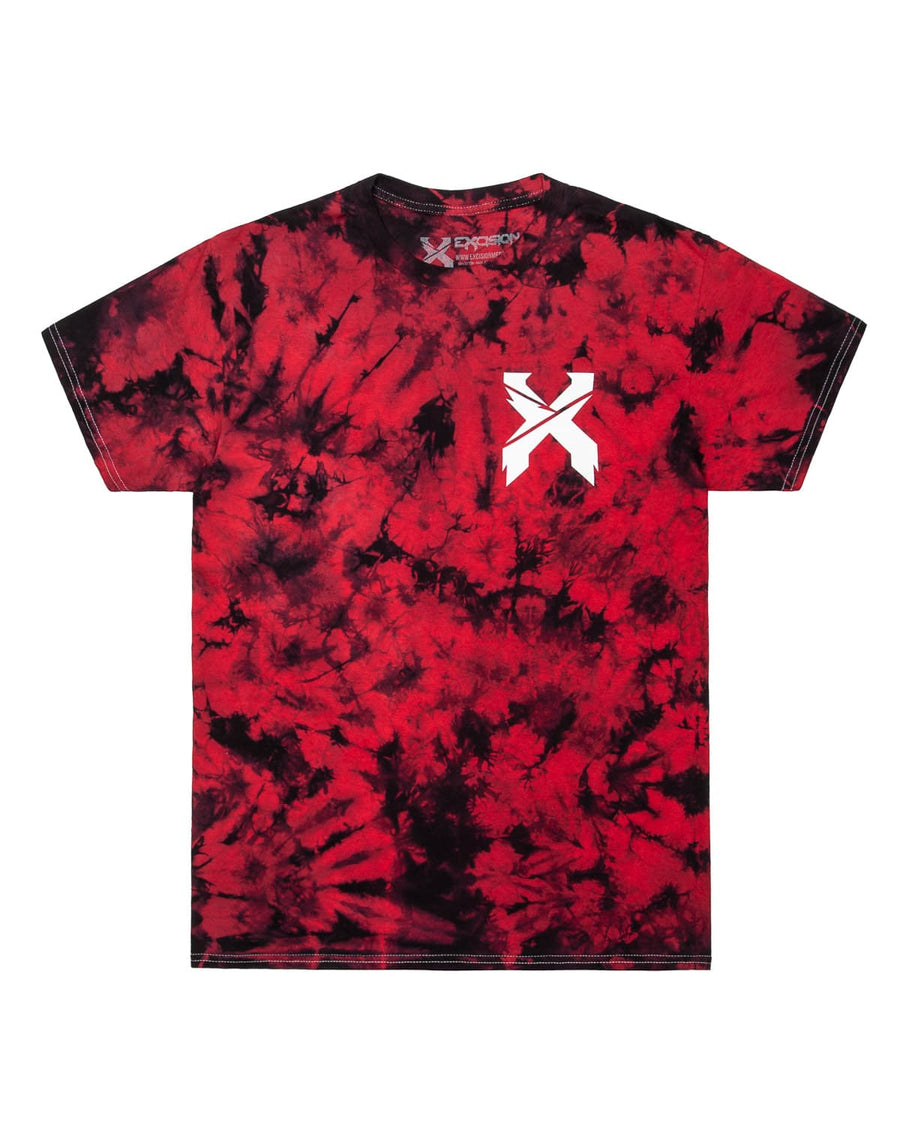 Excision 'Headbanger' Tie-Dye Unisex T-Shirt - Red