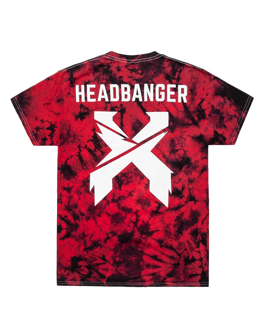 Excision 'Headbanger' Tie-Dye Unisex T-Shirt - Red