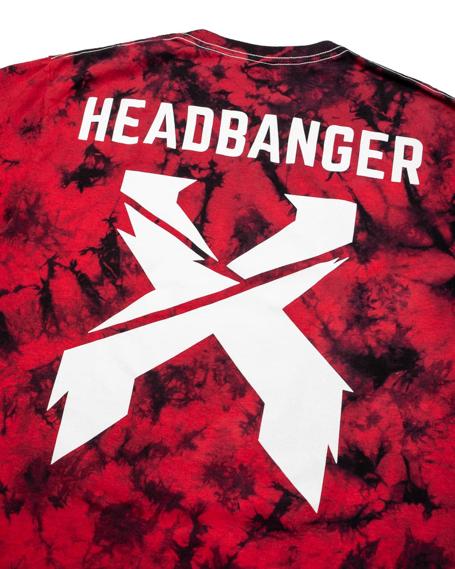 Excision 'Headbanger' Tie-Dye Unisex T-Shirt - Red