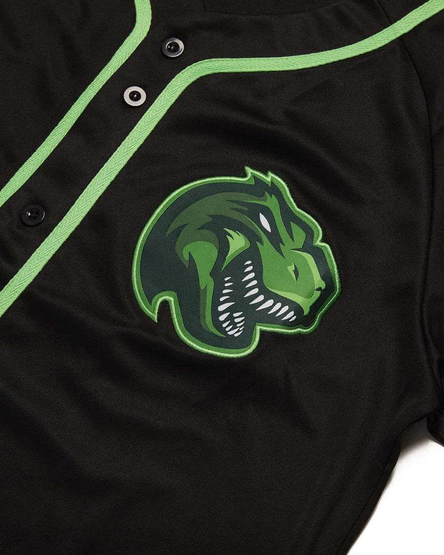 Rex Baseball Jersey (Black/Green)
