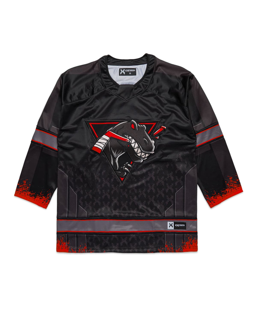 Rex Unisex Hockey Jersey (Black/Red)