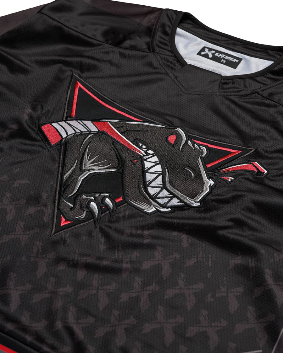Rex Unisex Hockey Jersey (Black/Red)