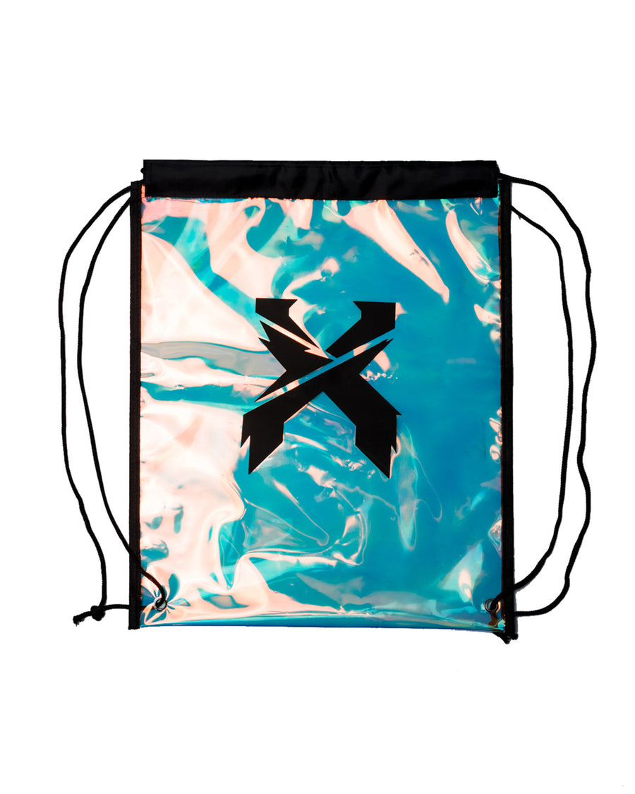 Sliced Logo Holographic Drawstring Bag