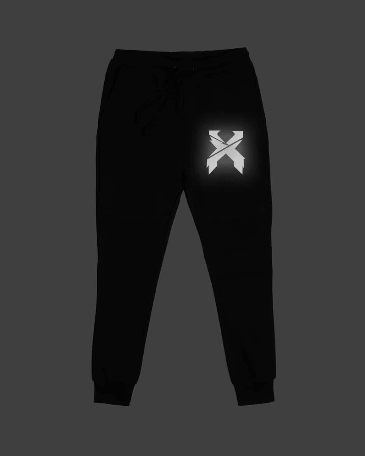 Black best sale reflective joggers