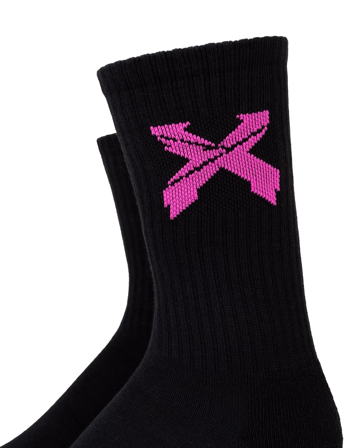 Sliced Logo Socks (Black/Pink)