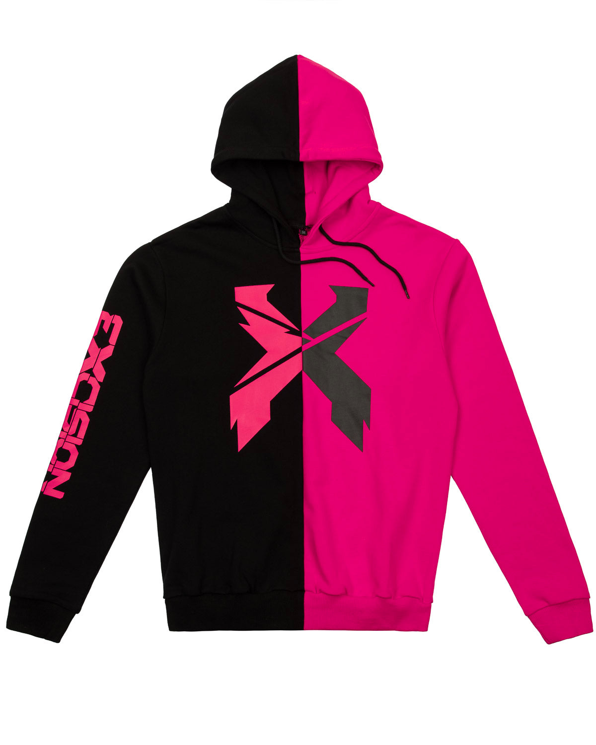 Hot pink clearance and black hoodie