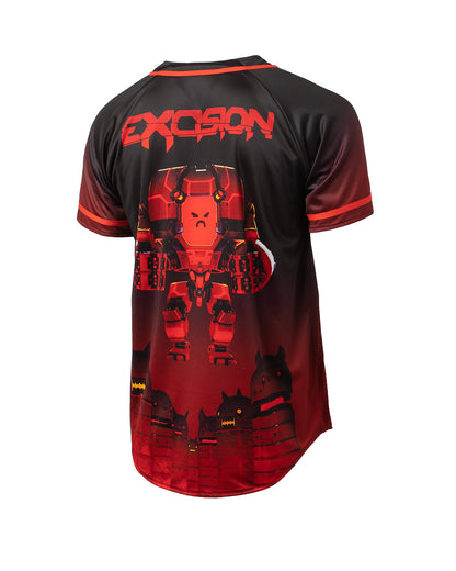 Reversible Home Robot Baseball Jersey (Red/Blue) - Excision