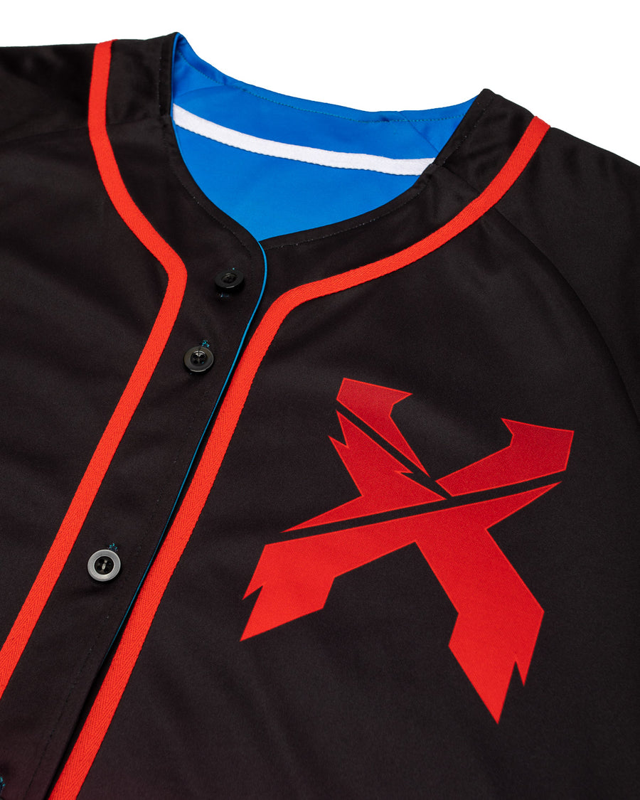 Reversible Home Robot Baseball Jersey (Red/Blue)