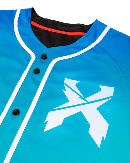 Reversible Home Robot Baseball Jersey (Red/Blue) - Excision