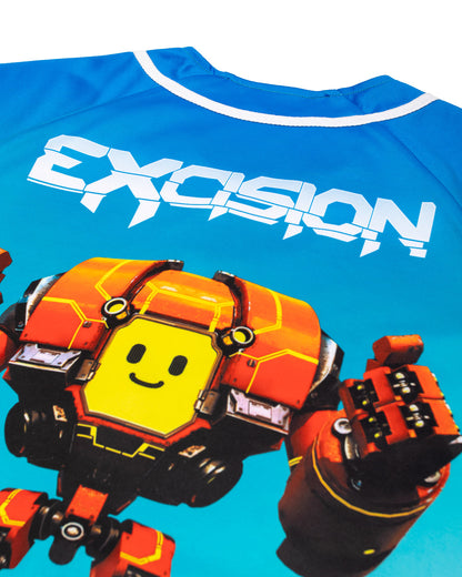 Reversible Home Robot Baseball Jersey (Red/Blue) - Excision