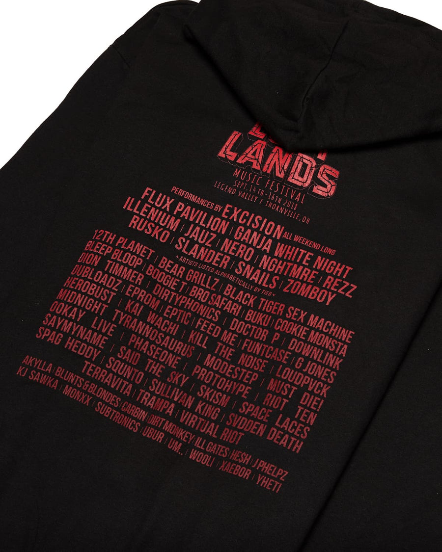 Lost Lands 2018 Lineup Full-Zip Hoodie (Black/Red)