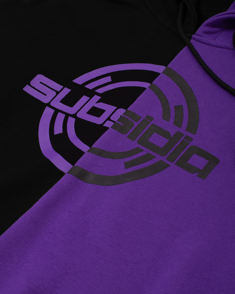 Subsidia Split Hoodie (Black/Purple)
