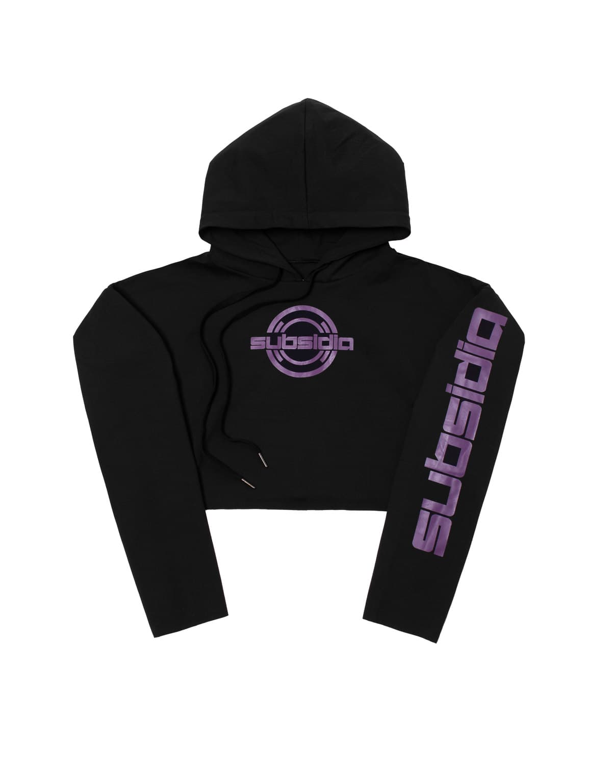 Dark purple best sale crop top hoodie